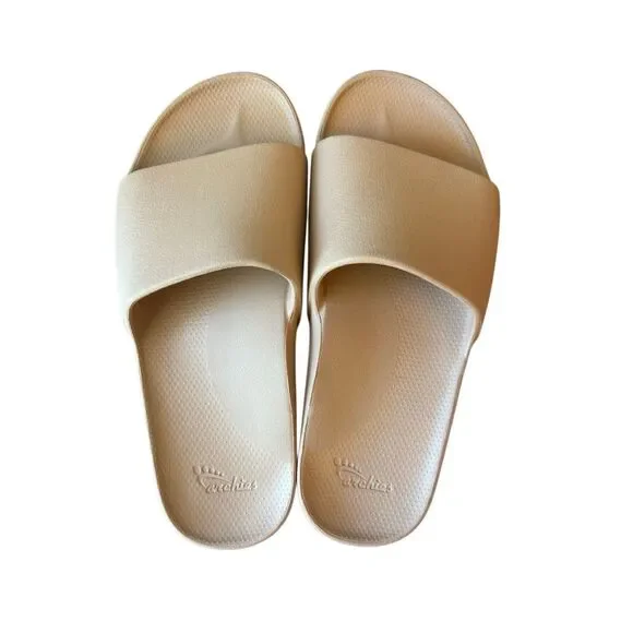 Archies Arch Support Slides Tan Unisex women's size 5 men's 4 - Picture 2 of 7